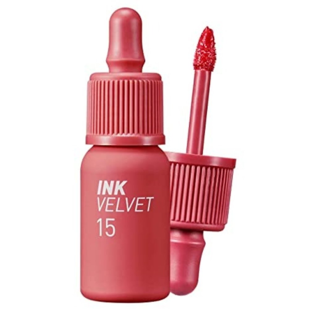 Peripera Ink the Velvet Lip Tint High Pigment Color, Longwear 15 Beauty Peak Ros